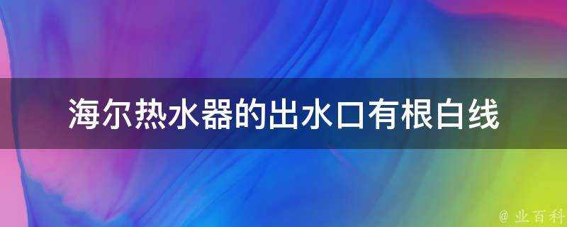 海爾熱水器的出水口有根白線