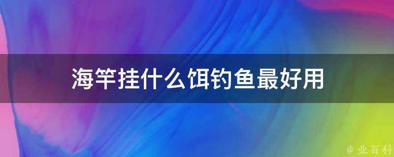 海竿掛什麼餌釣魚最好用