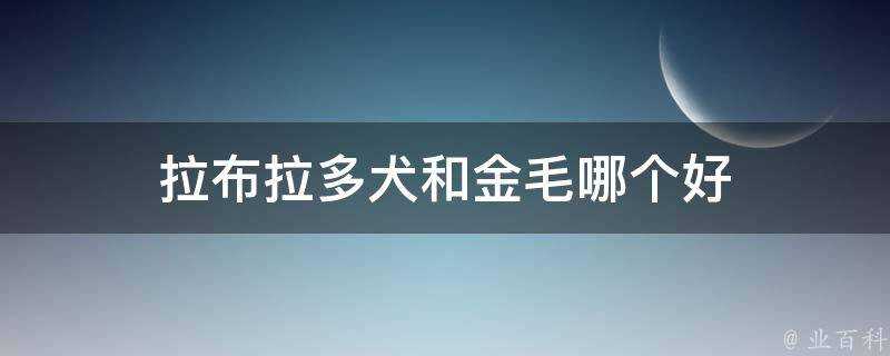 拉布拉多犬和金毛哪個好