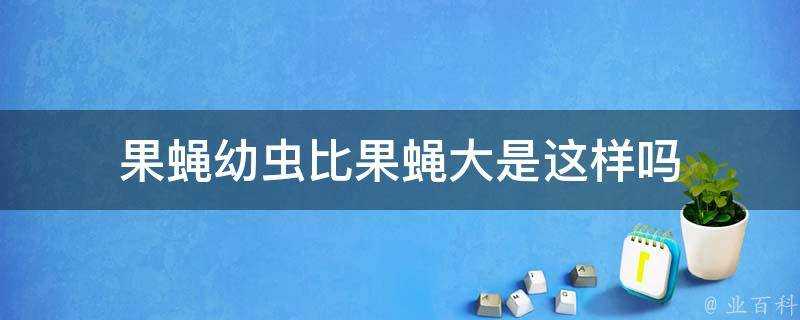 果蠅幼蟲比果蠅大是這樣嗎