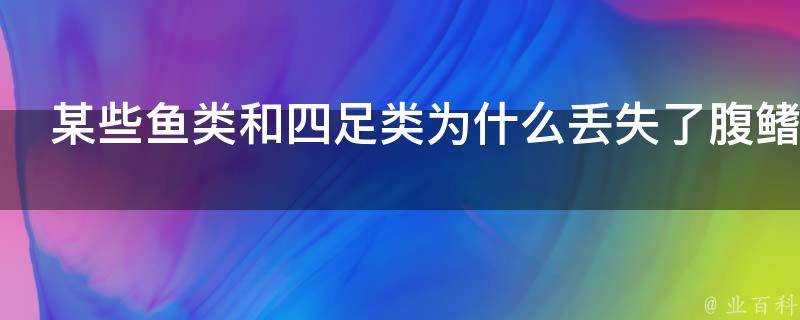 某些魚類和四足類為什麼丟失了腹鰭後肢