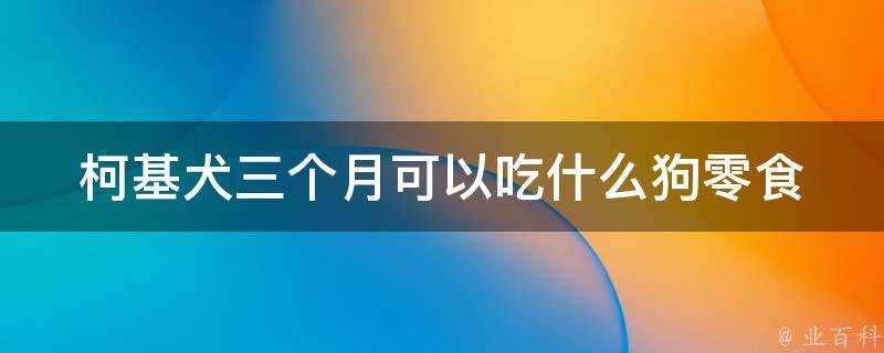 柯基犬三個月可以吃什麼狗零食