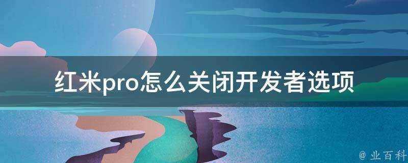 紅米pro怎麼關閉開發者選項