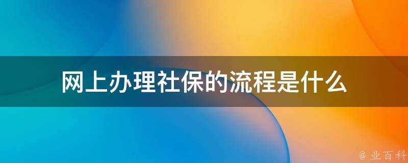 網上辦理社保的流程是什麼