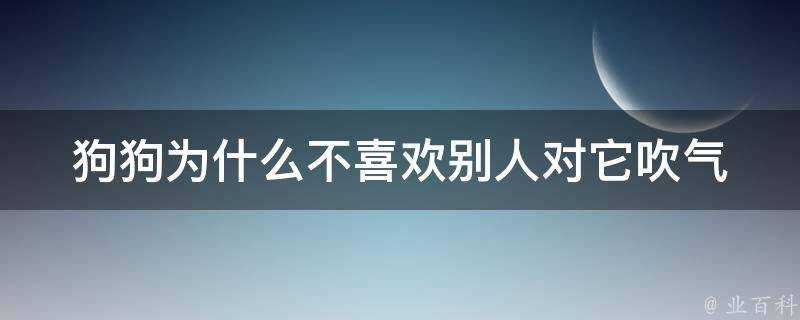 狗狗為什麼不喜歡別人對它吹氣