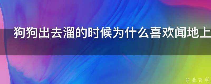 狗狗出去溜的時候為什麼喜歡聞地上別的狗狗的屎尿