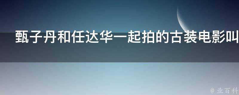 甄子丹和任達華一起拍的古裝電影叫什麼名字