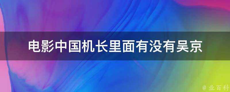 電影中國機長裡面有沒有吳京