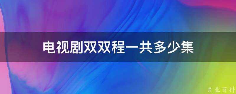 電視劇雙雙程一共多少集