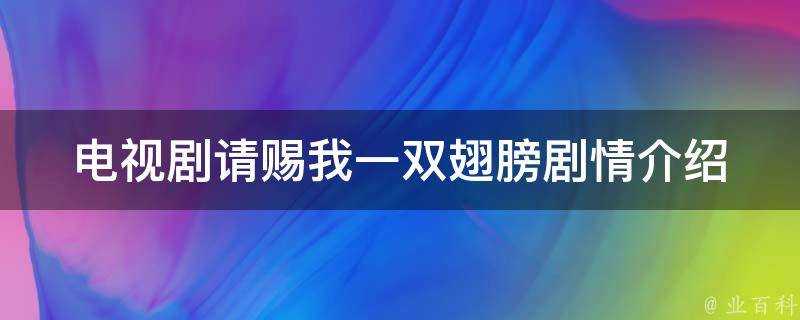 電視劇請賜我一雙翅膀劇情介紹