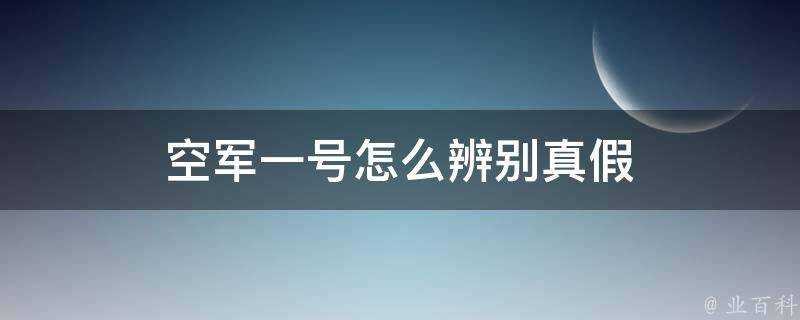 空軍一號怎麼辨別真假