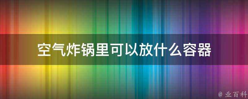 空氣炸鍋裡可以放什麼容器