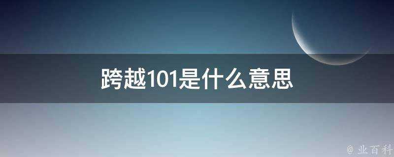 跨越101是什麼意思