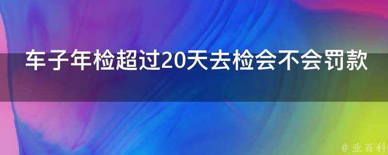 車子年檢超過20天去檢會不會罰款