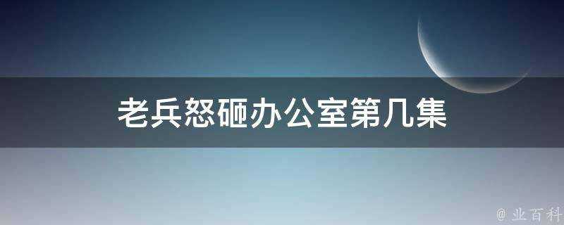 老兵怒砸辦公室第幾集