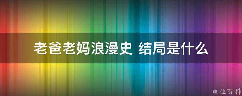 老爸老媽浪漫史結局是什麼