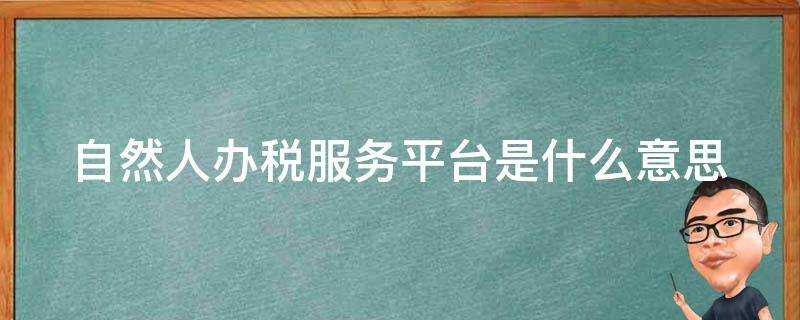 自然人辦稅服務平臺是什麼意思