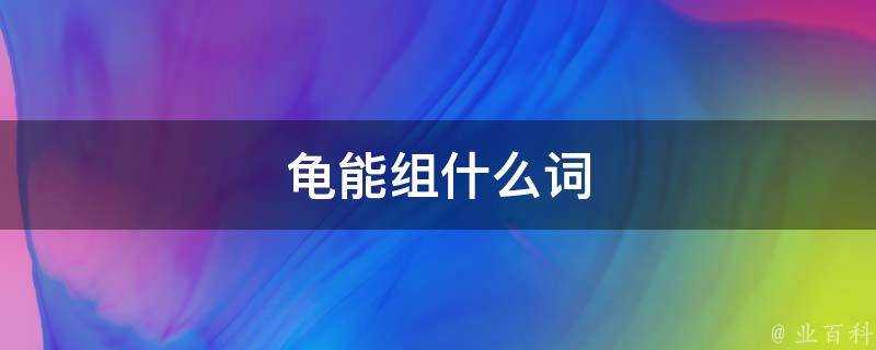 龜能組什麼詞