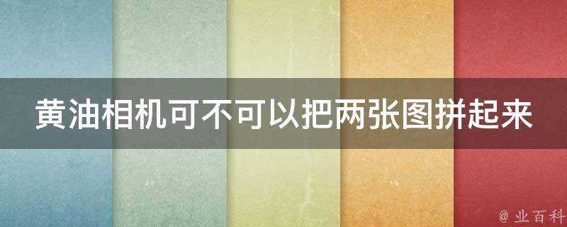 黃油相機可不可以把兩張圖拼起來