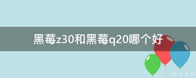 黑莓z30和黑莓q20哪個好