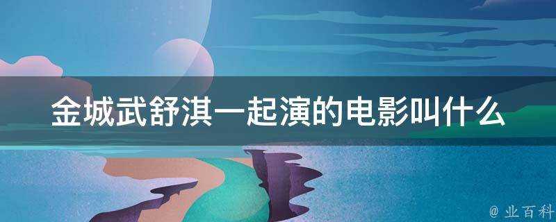 金城武舒淇一起演的電影叫什麼