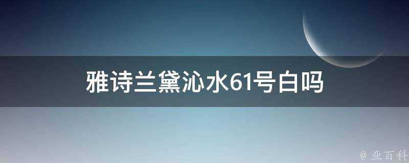 雅詩蘭黛沁水61號白嗎