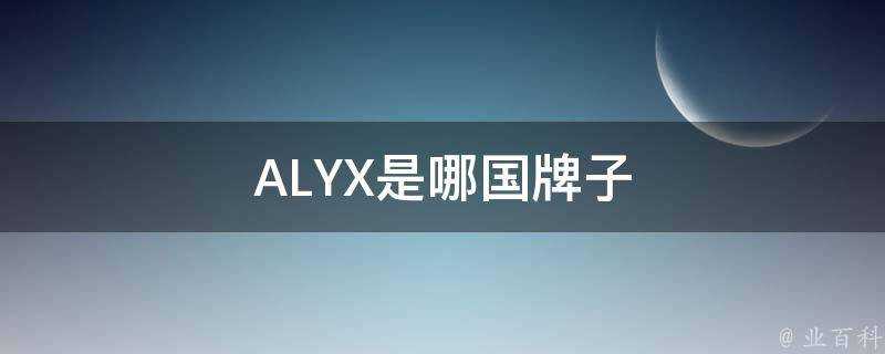 ALYX是哪國牌子