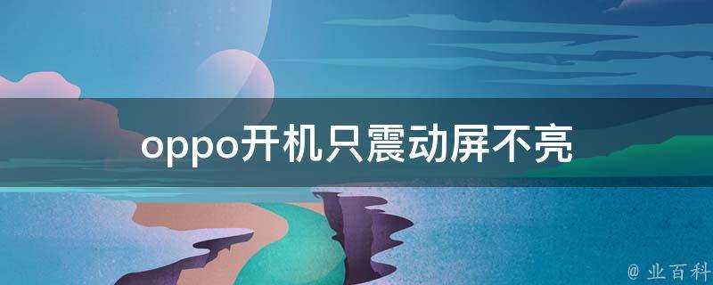 oppo開機只震動屏不亮