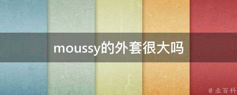 moussy的外套很大嗎