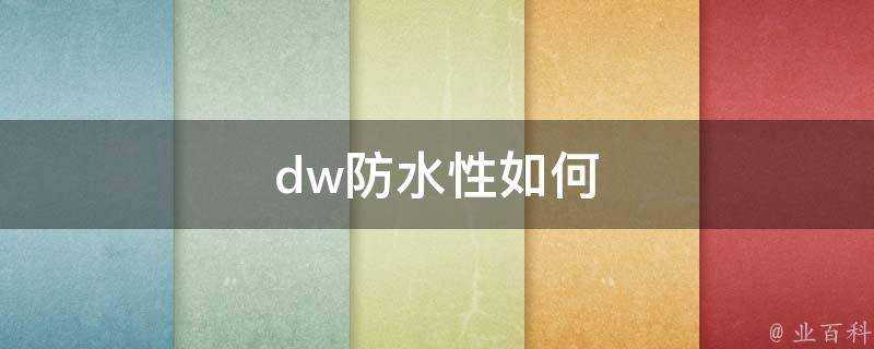 dw防水性如何