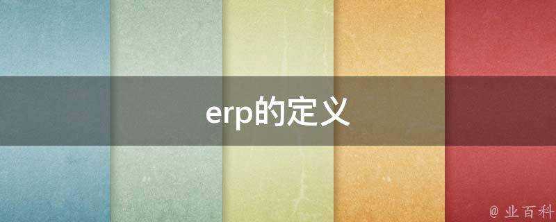 erp的定義