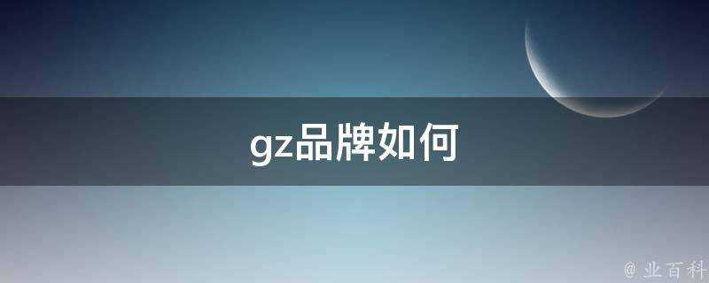 gz品牌如何