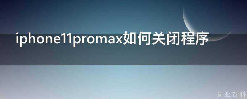 iphone11promax如何關閉程式