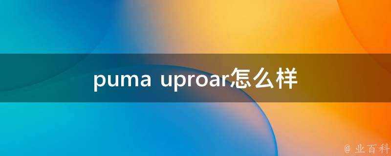 puma uproar怎麼樣