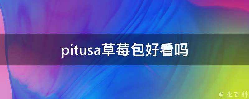 pitusa草莓包好看嗎