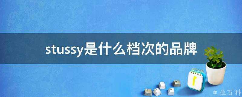 stussy是什麼檔次的品牌