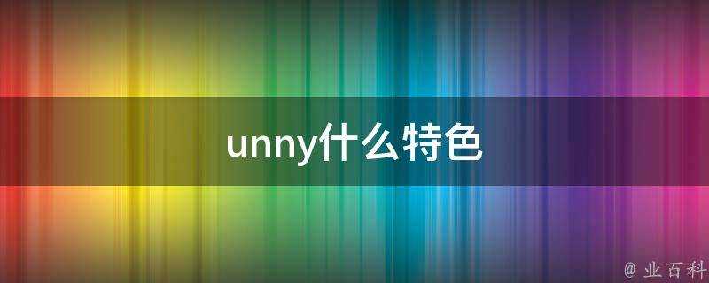 unny什麼特色