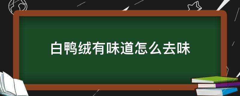 白鴨絨有味道怎麼去味