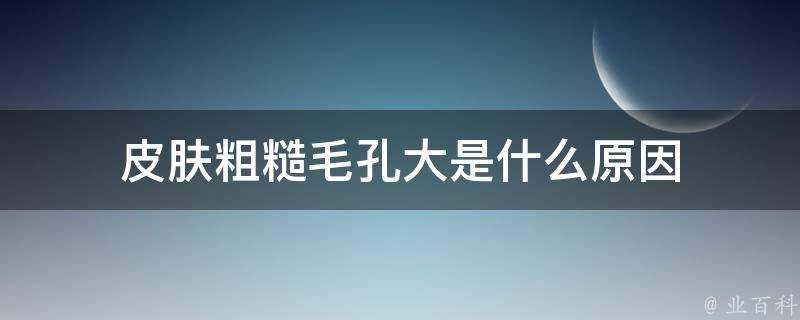 面板粗糙毛孔大是什麼原因