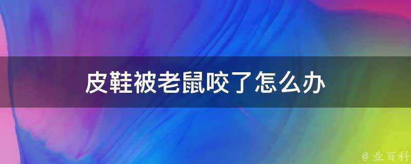 皮鞋被老鼠咬了怎麼辦