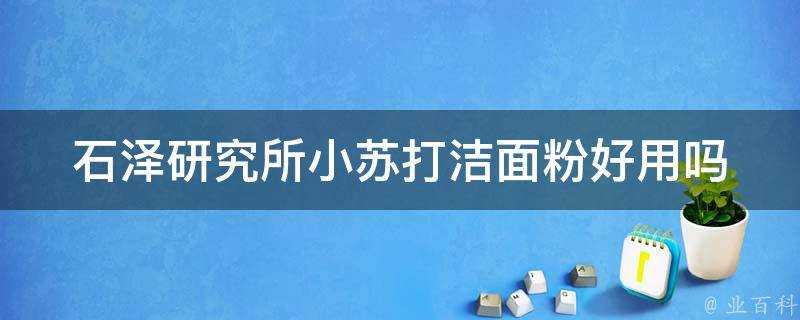 石澤研究所小蘇打潔麵粉好用嗎