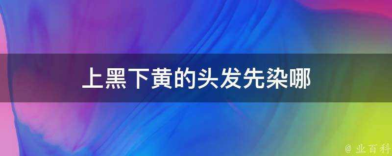 上黑下黃的頭髮先染哪