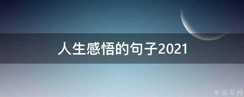 人生感悟的句子2021