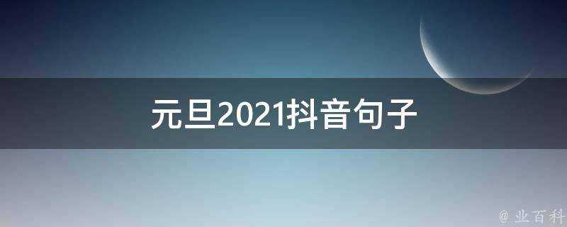 元旦2021抖音句子