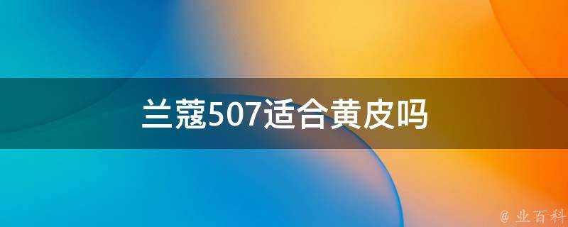 蘭蔻507適合黃皮嗎