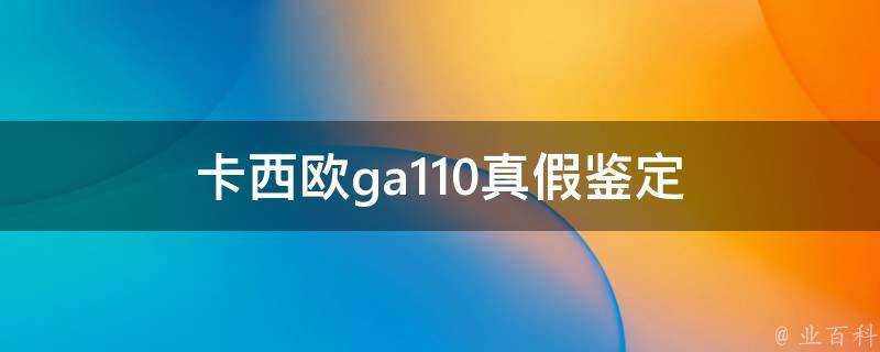 卡西歐ga110真假鑑定