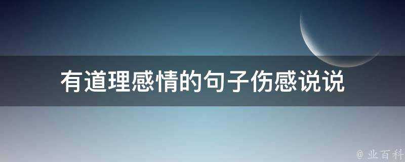 有道理感情的句子傷感說說