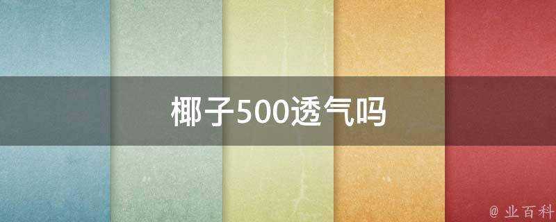 椰子500透氣嗎