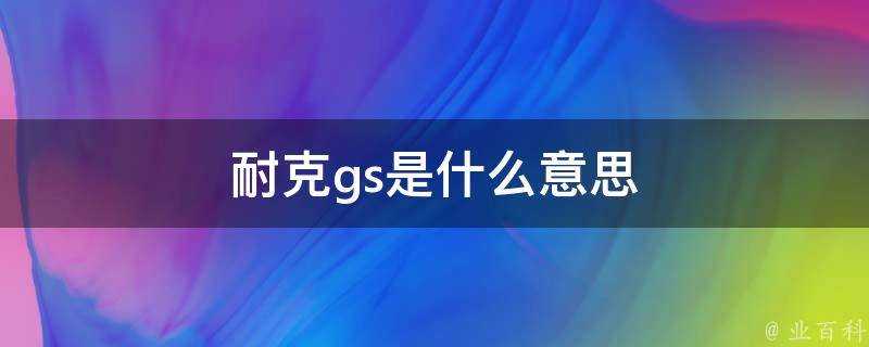 耐克gs是什麼意思