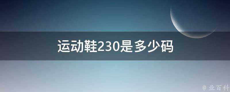 運動鞋230是多少碼